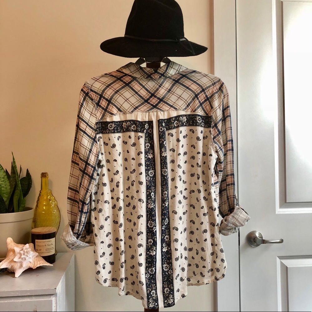 Fun Back Flannel Button Down